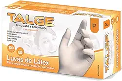 Talge Luva Latex P Cp 100Un, Talge, Branco