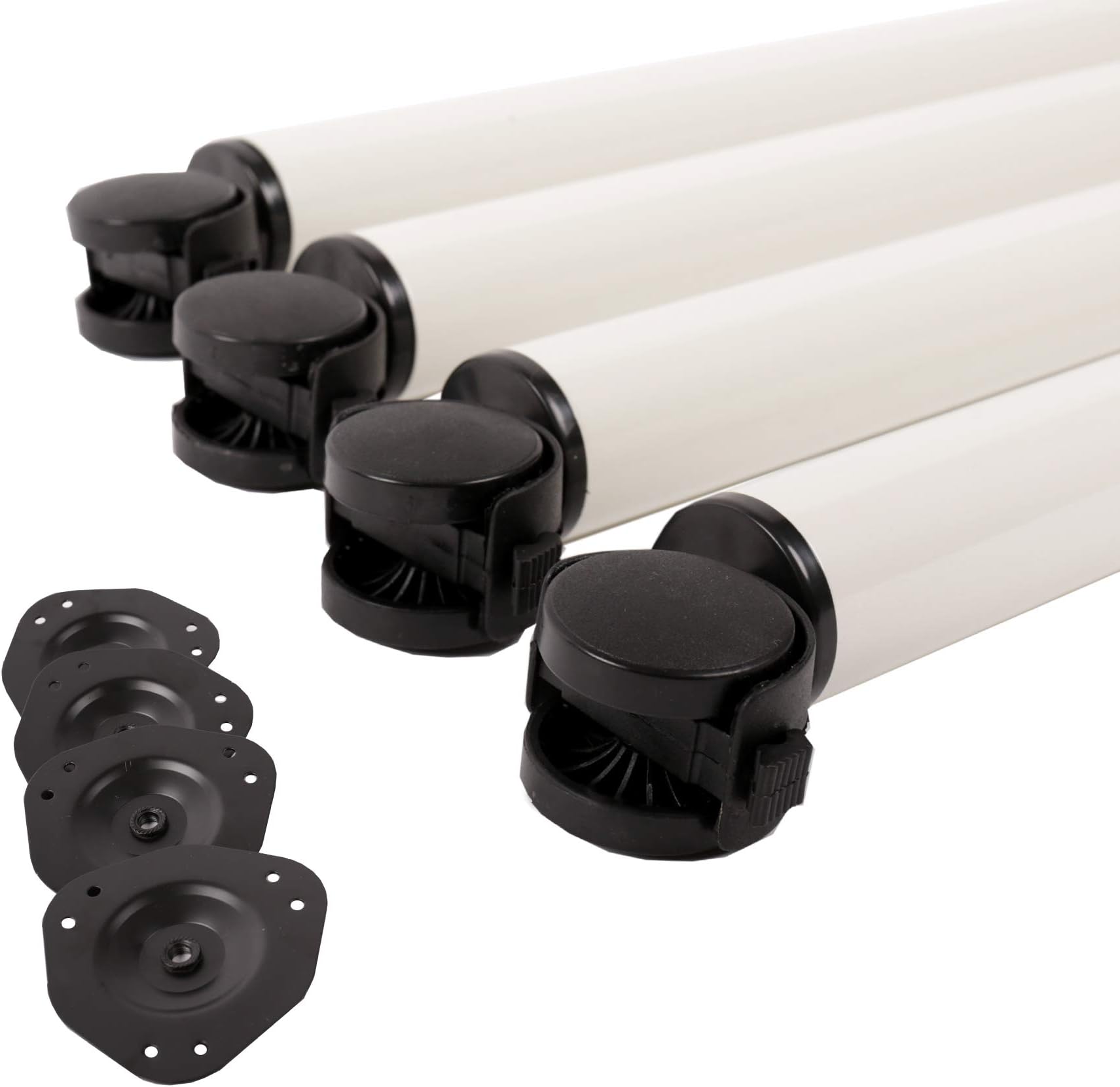 Wiltec Set 4 Gambe Tavolo Regolabili In Acciaio Inox Nichel 60mm 710mm - Foto 12