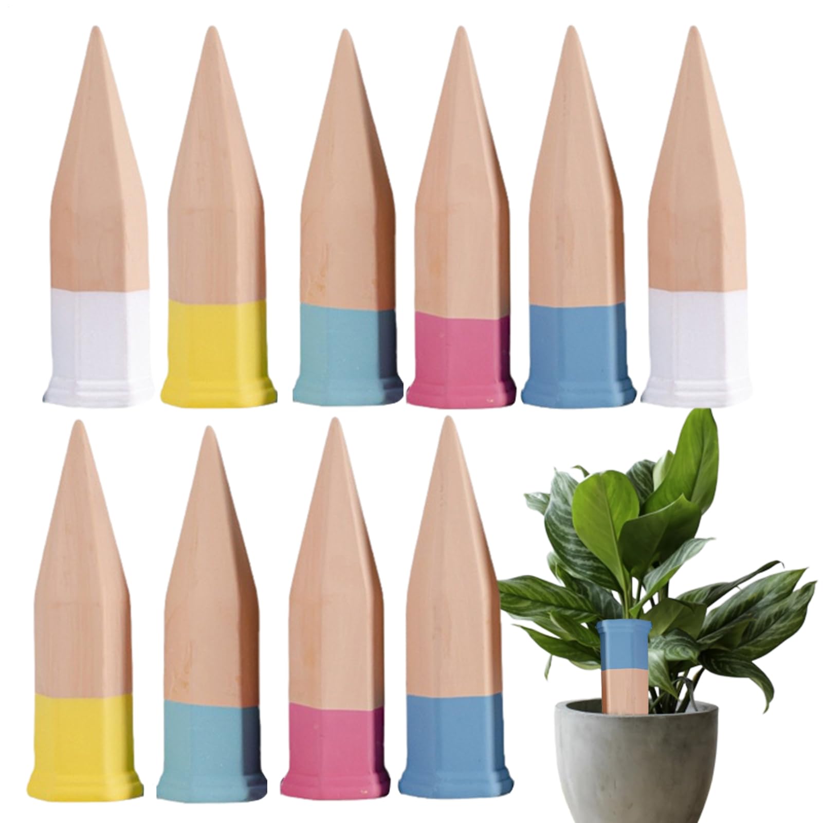 per Irrigazione di Irrigazione Verticale a Automatico | di Irrigazione in Terracotta per Interno, Esterno, Vasi, Piante Appese, Giardinaggio, Fiori