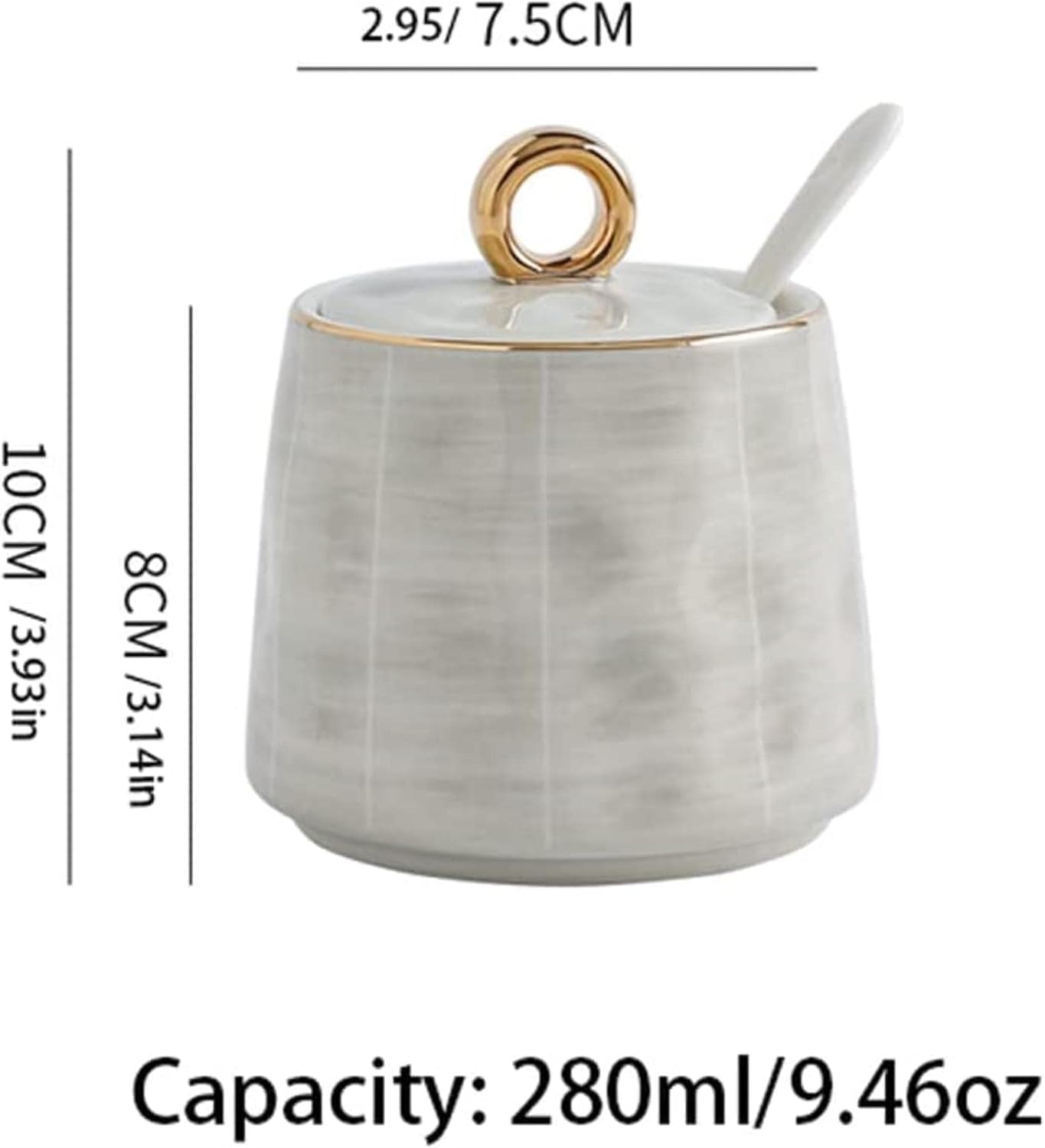 Seasoning Container,Spice Jar Ceramic Kitchen Light Luxury Phnom Penh Seasoning Jar Salt Msg Seasoning Box Household Spice Condiment Storage Tool (Color : B 1pcs)