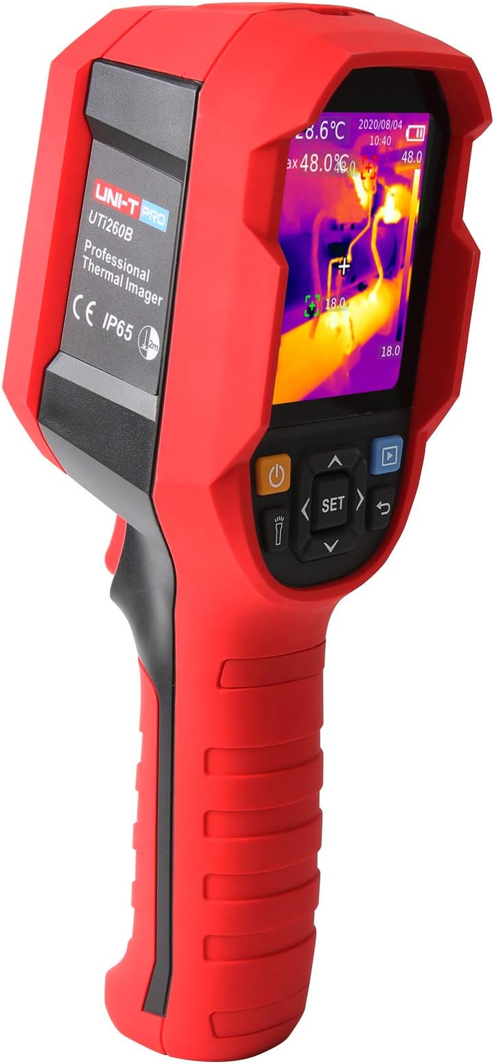 Irovami UTi260B -15℃ ~550℃ 2.8 Inch TFT LCD Display Screen Thermal Imager 49152(256 * 192) Thermal Imaging Pixel Surface Temperature Real Time Thermal Images Combination Visible Light