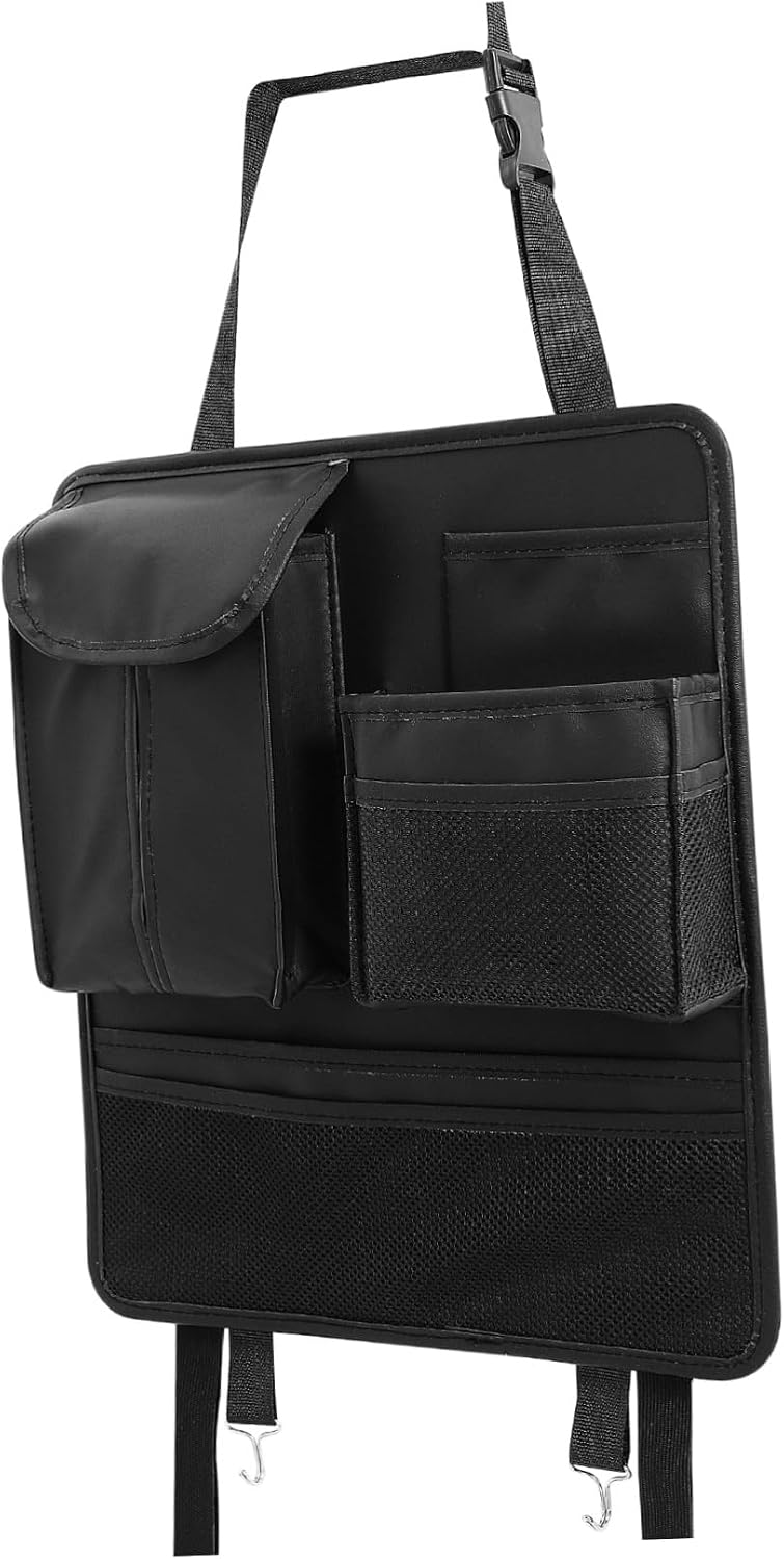 Backseat Car Organizer Pu Material Seat Storage Bag for Car Capacity Easy to Clean Protective Function for Reducing Clutter and Organizing Your Vehicle