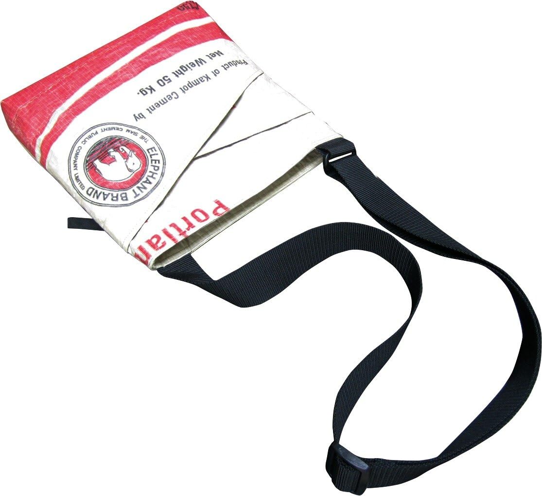 'Environmentally Friendly End Andrew CR7 in Chic Shoulder Bag Red/White Made From Recycled Cement Tropic Sack Material and Sustainability also all people Life