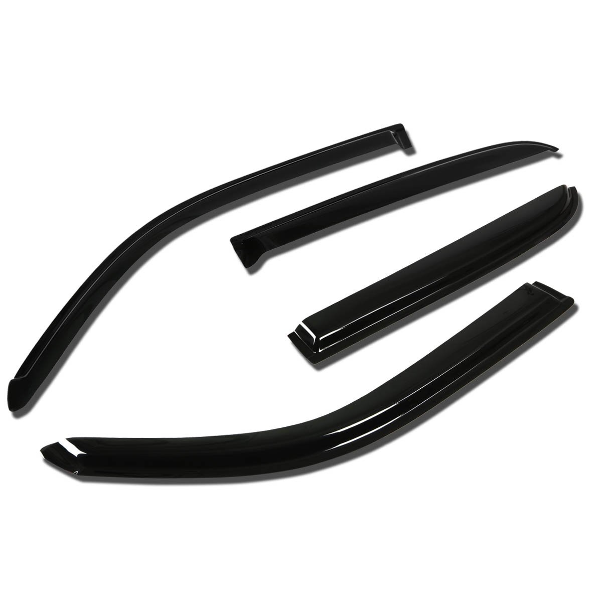 DNA MOTORING Wvs-099 Dark Smoke Vent Window Visor Deflector Rain/Sun Guard, 4 Piece