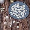 FOIMAS Tiny Resin Snowflake Decor,48pcs White Glitter Snowflake for Christmas Embellishment DIY Craft Project Winter Wonderland Supply #3