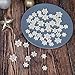 FOIMAS Tiny Resin Snowflake Decor,48pcs White Glitter Snowflake for Christmas Embellishment DIY Craft Project Winter Wonderland Supply