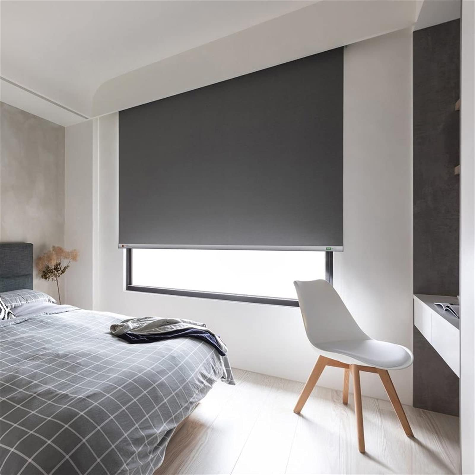 Tende a rullo per finestra Tonalità motorizzate Tessuto senza fili ombreggiatura per la privacy Ombreggiatura della finestra per la casa soggiorno Blind Blackout Finestra Decorazione con foglie