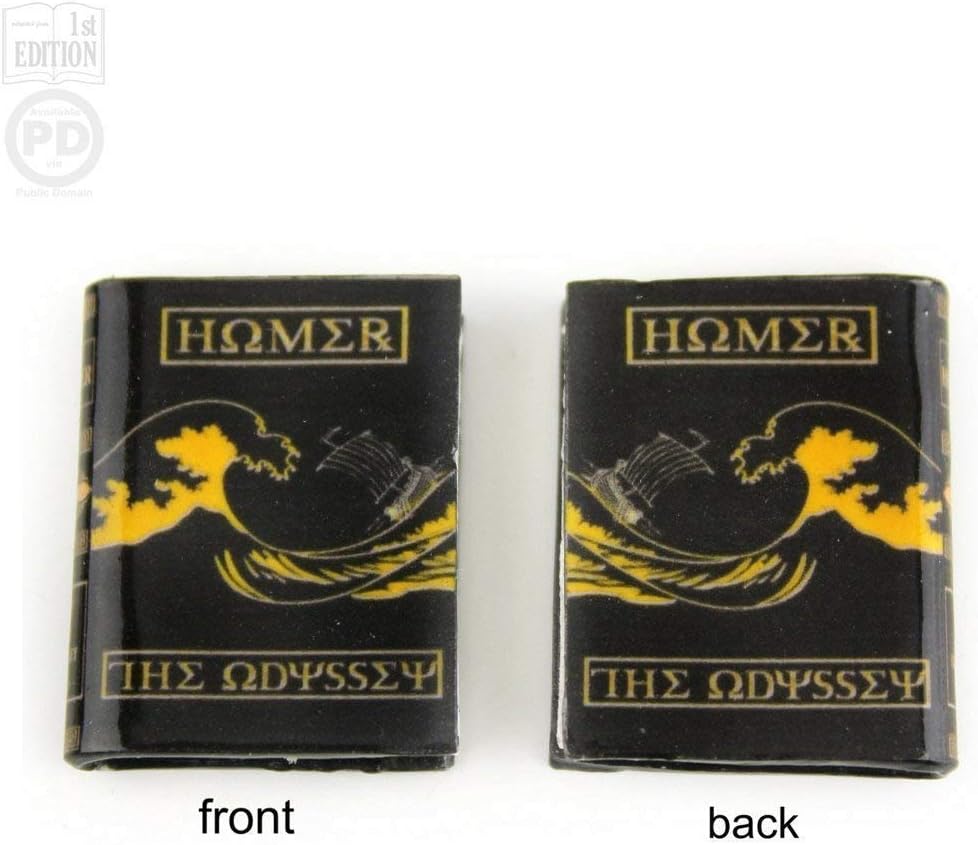 The Odyssey Homer Clay Mini Book Framed Ornament Home Wall Decoration Trim Adornment Trinket Favor