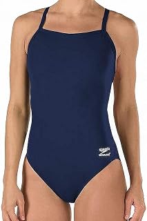 Speedo Women's Endurance+ Solid Flyback Training One Piece Swimsuit, New Navy, 32 Price In India