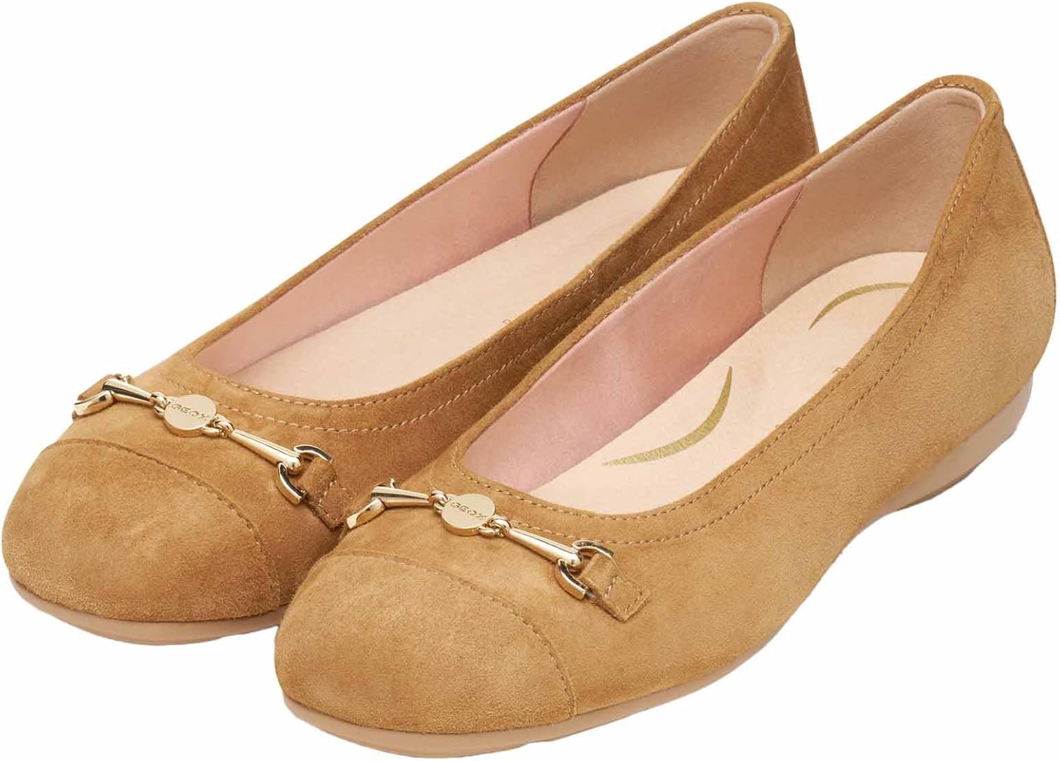 Geox Women's D Annytah A Ballet Flat, Cognac, 10