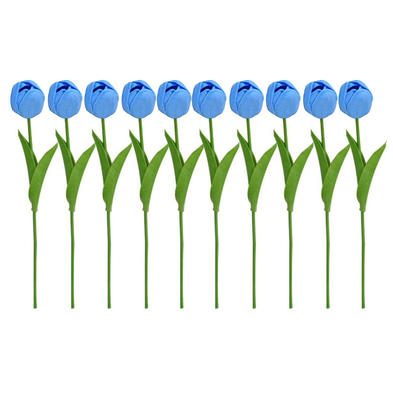 HUANGING 10pcs Artificial Tulips Simulation Photography Props Supplies Household for School Wedding Holiday Present Artificial Flower Tulips