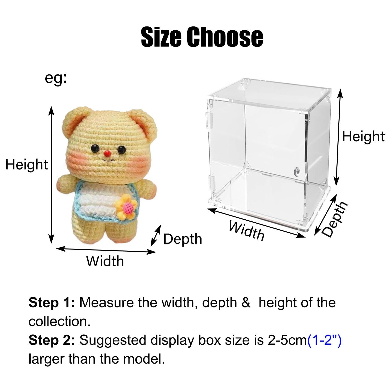 Amazon.co.jp: コレクションケース アクリル 高さ60cm、50cm、40cm