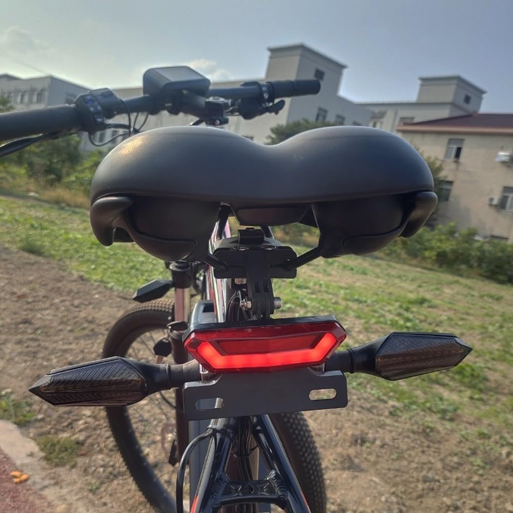 Ebike Light Kit with Front and Rear Lamps Flashing Turn Signals and Brake Indicators Waterproof for Tricycle and E-Bike 36V/48V/52V