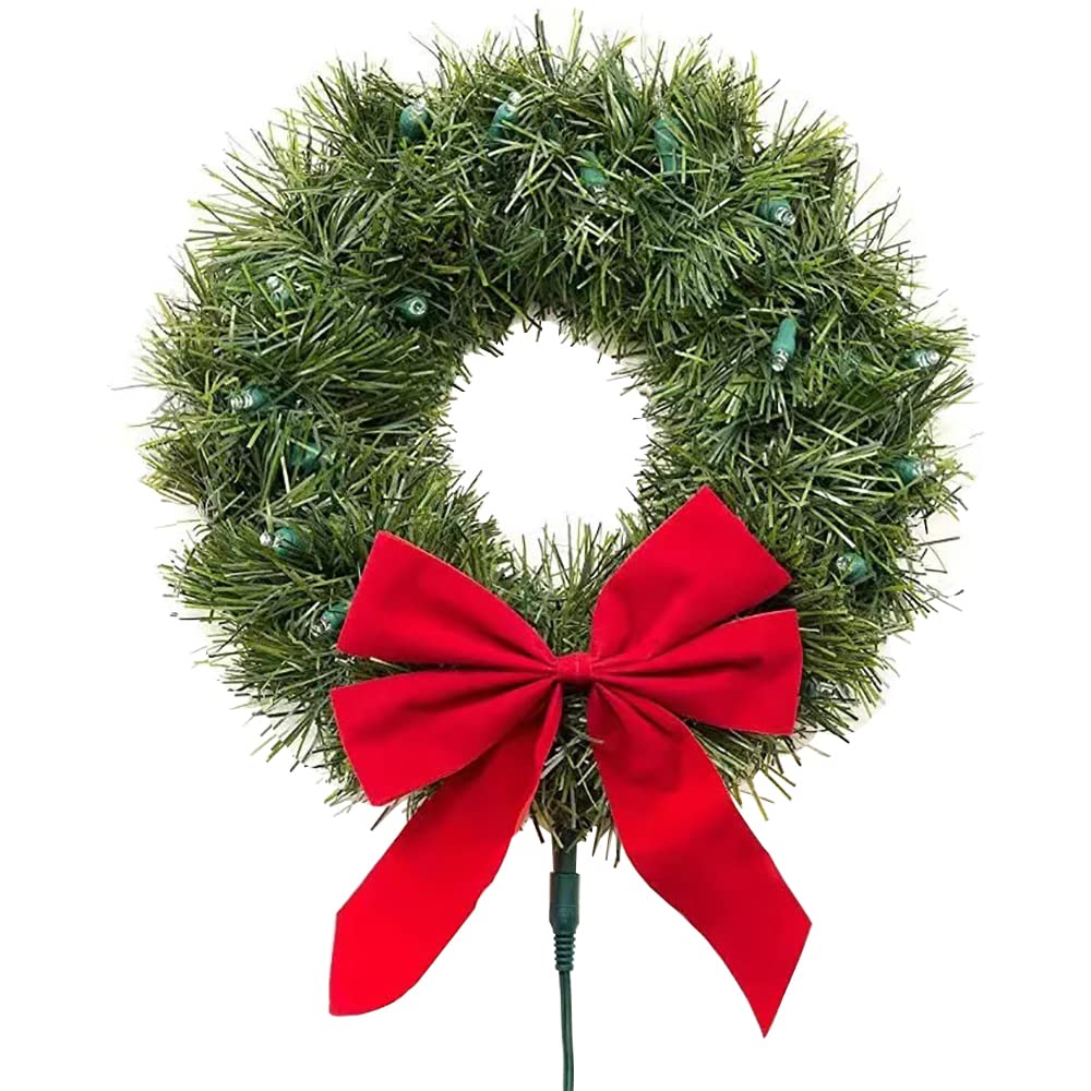 KACEPAR Car Christmas Wreath Decoration, Car Wreath Accessories
