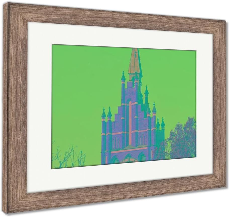 Ashley Framed Prints Church of The Holy Family Kaliningrad Until 1946 Koenigsberg, Wall Art Home Decoration, Color, 34x40 (Frame Size), Rustic Barn Wood Frame, AG5560984