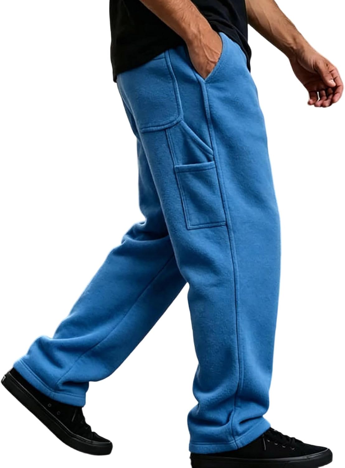 Men's Baggy Sweatpants Casual Straight Leg Elastic Waist