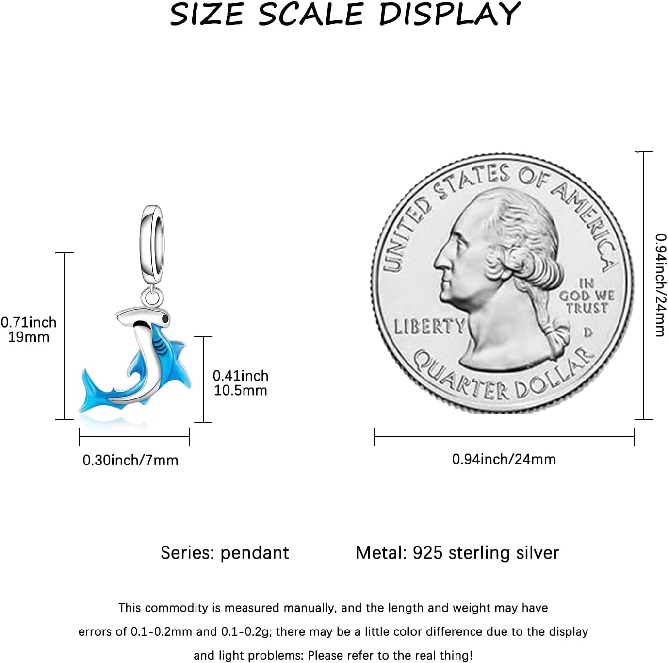 Whale Bead Charm for Jewelry Making - 925 Sterling Silver Cute Sea Animals Hammerhead Whale Dangle Pendant Charm Gifts for Women Necklace & Bracelet - Image 6