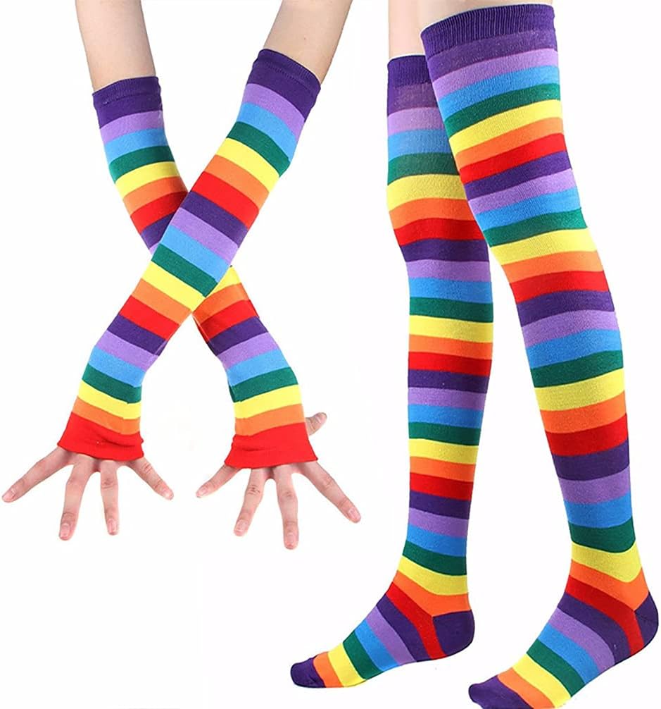 Faylapa 1970s 1980s Fancy Outfits Rainbow Costume Accessories Christmas Party Dresses TuTu Skirt for Xmas Cosplay Christmas Decoration Party (3pcs tutu) - Image 6