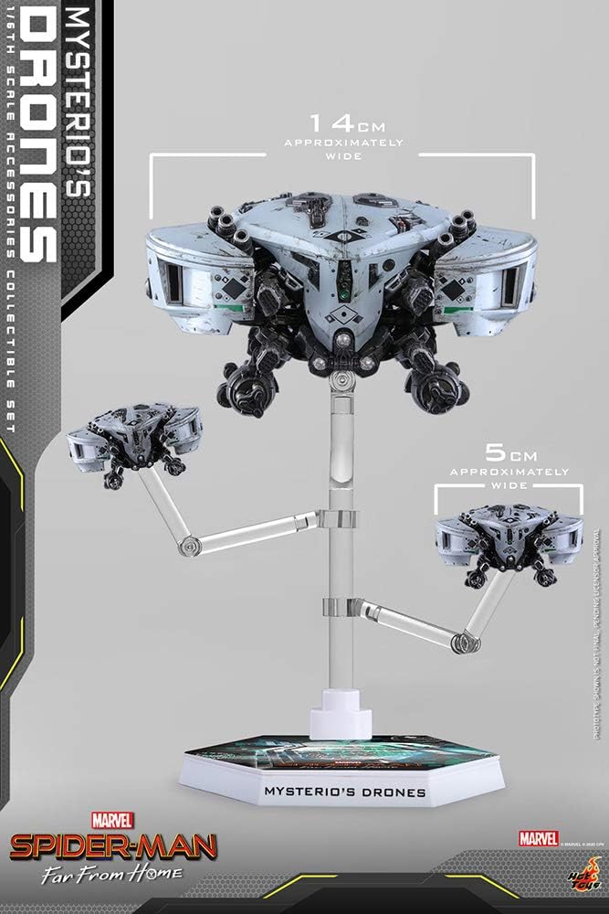 Hot Toys Spider-Man Far from Home Accessories Collection Series Mysterio's Drones Figure Accessories,Multicolor,18 Inch,HT906930