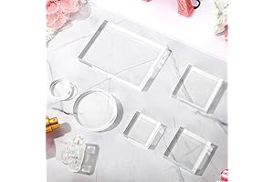 Whaline 6Pcs Clear Blocks for Photography, Crafts, Jewelry