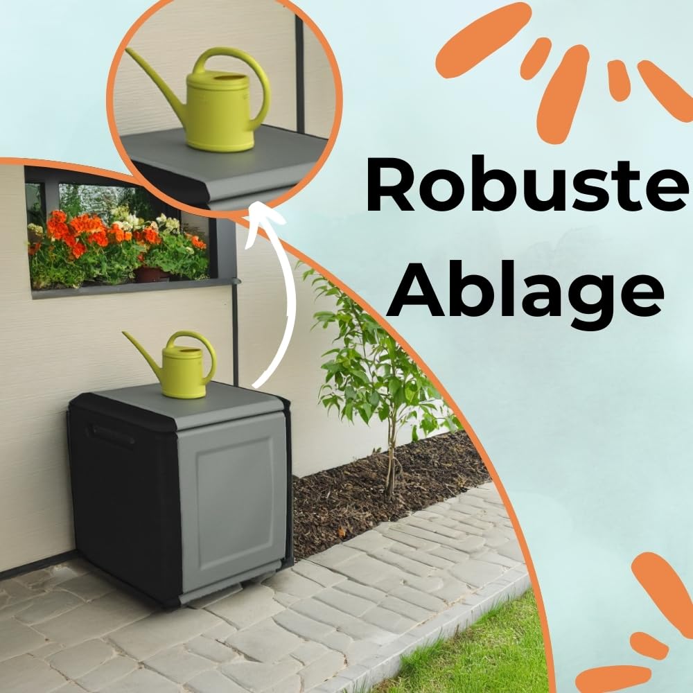 Gartenbox Wetterfest Outdoor Garten Box Gartenauflagen Gartentruhe Auflagenbox Wetterfest Kissenbox Aufbewahrungsbox Gartenkiste Balkonschrank Klein