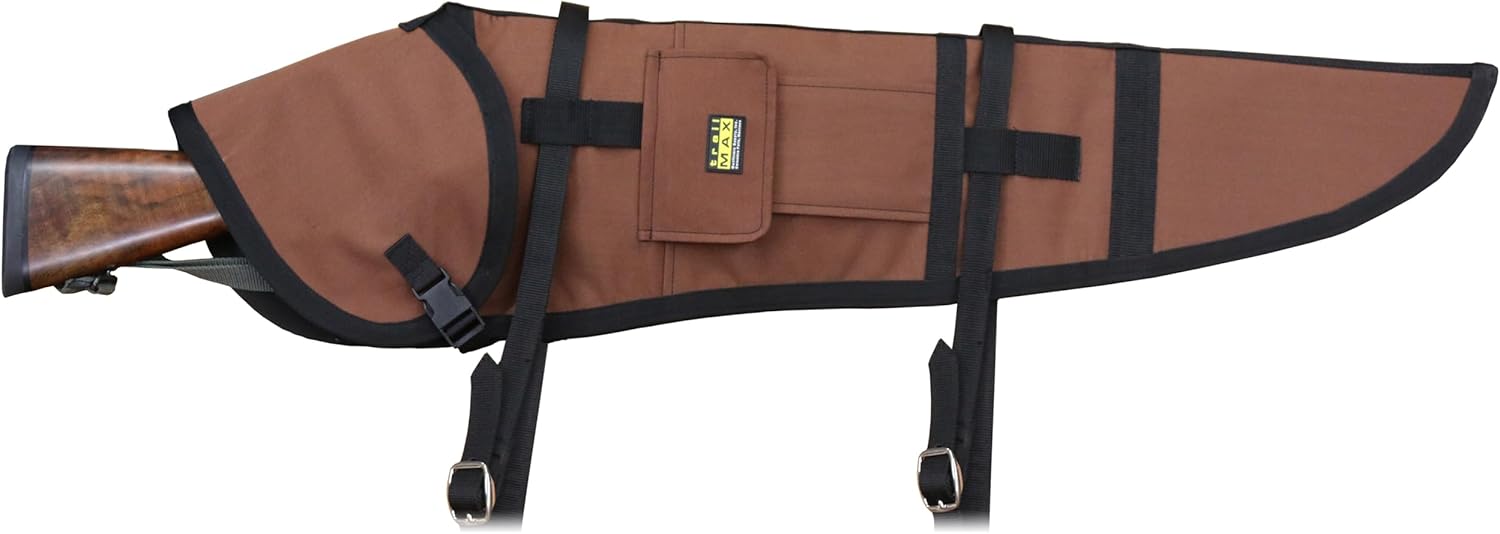 TrailMax Protector Rifle Scabbard, Gun Case, for 28 inch Barrel & 56mm Large Scope with 1-1/2 inch Turrets, Secure on a Horse or ATV, Shock Absorbent, Heavy Duty Polyester Shell