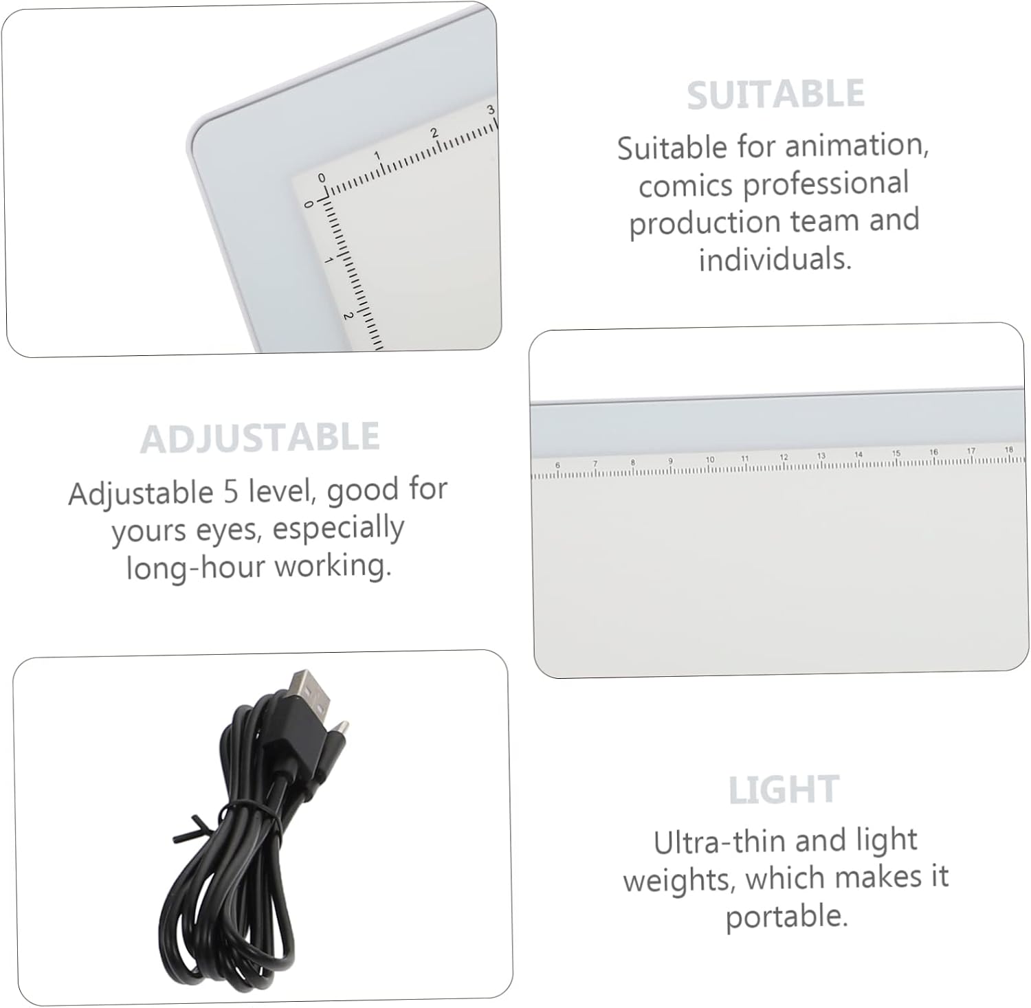Veemoon USB Copy Board Sketching Board Writer Painting Drawing and Calligraphy Practice Table