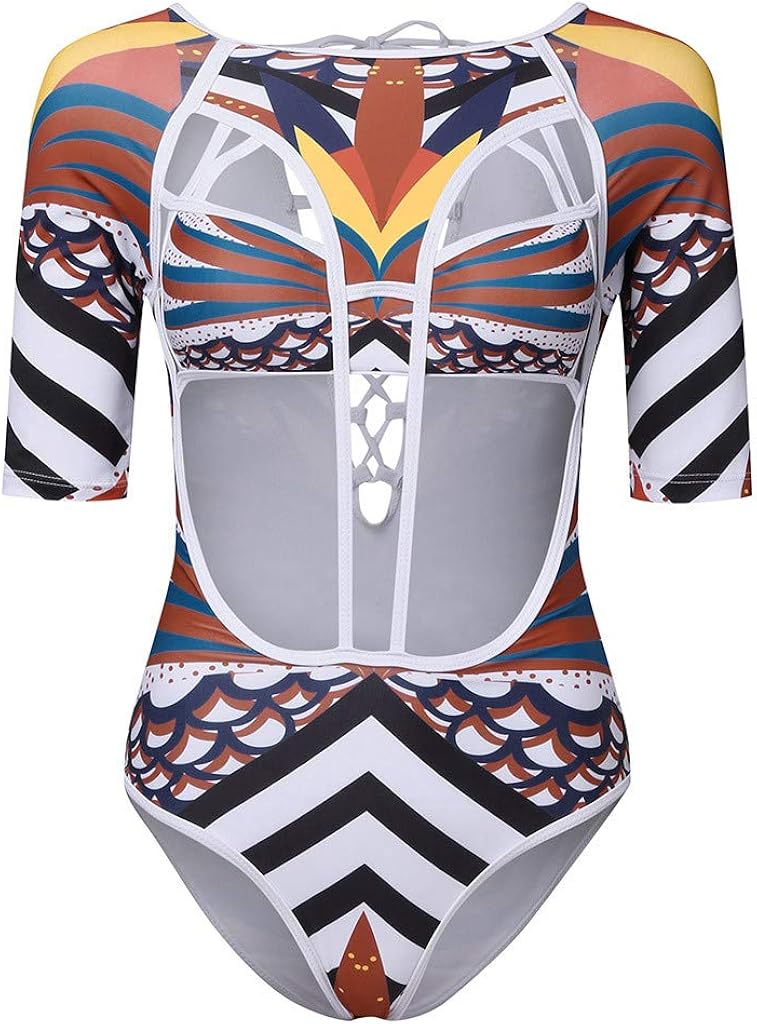 WOCACHI 2020 Womens Summer Swimsuits, African Totem Dashiki Printed Ethnic Swimwear Push-Up Padded Novelty Beachwear : Clothing, Shoes & Jewelry