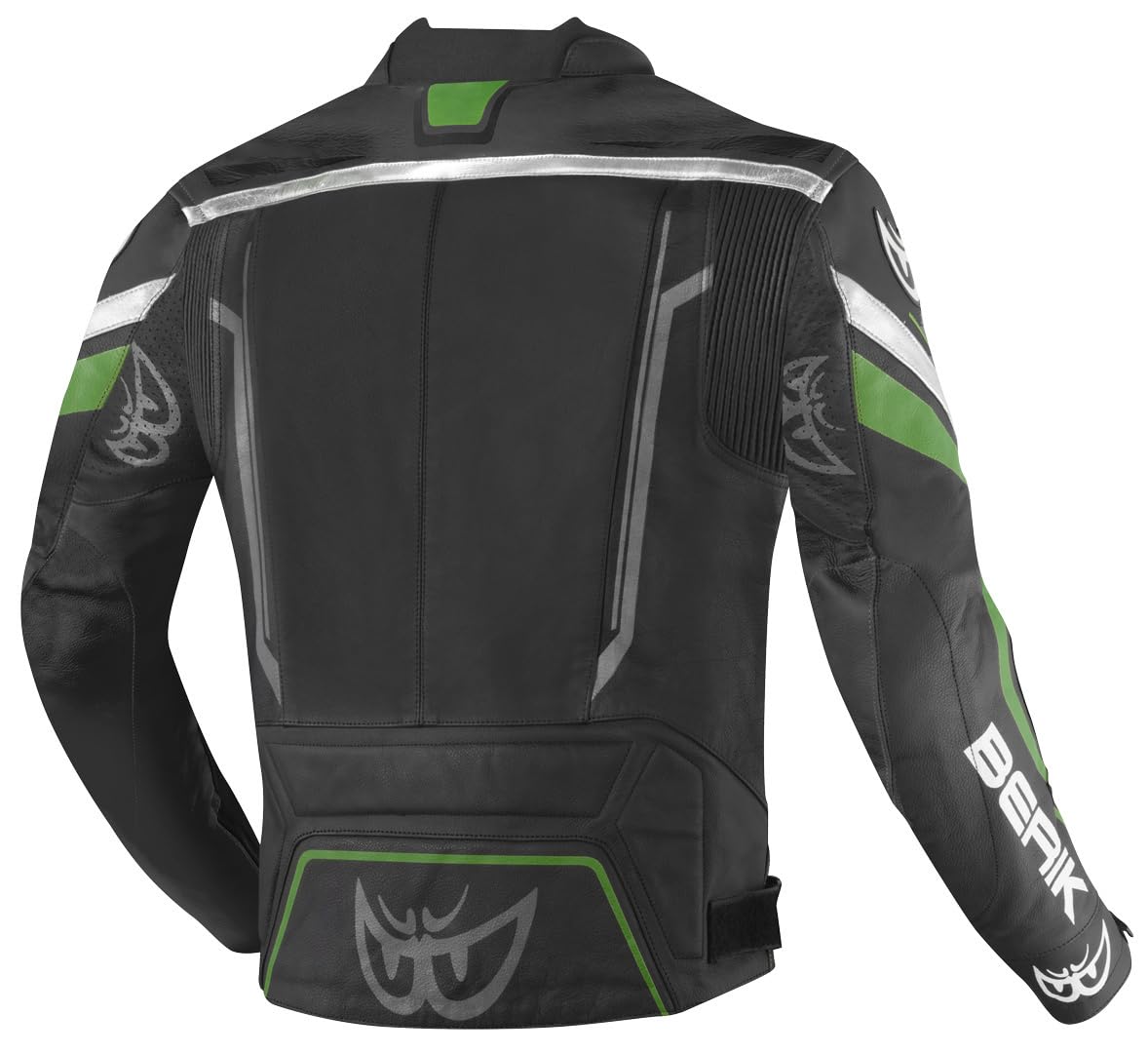 Berik Absolute Race Skórzana kurtka motocyklowa, czarny/zielony/antracytowy, 48