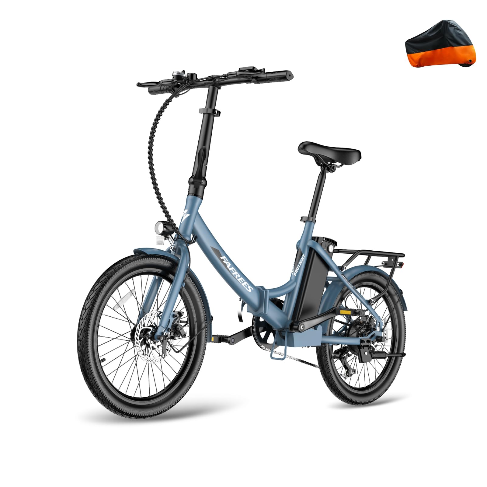 Fafrees F20 Light Elektrofahrrad Klapprad E-Bike 250W Motor 36V 14.5Ah Akku,20 Zoll E-Fahrrad Faltbares 35N.M Drehmoment E-Mountainbike 25km/h (Blau + Autoabdeckung) Sport & Freizeit