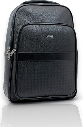 Deri Laptop Sırt Çantası Suya Dayanıklı Siyah 15.6'' İnç 8683255012282
