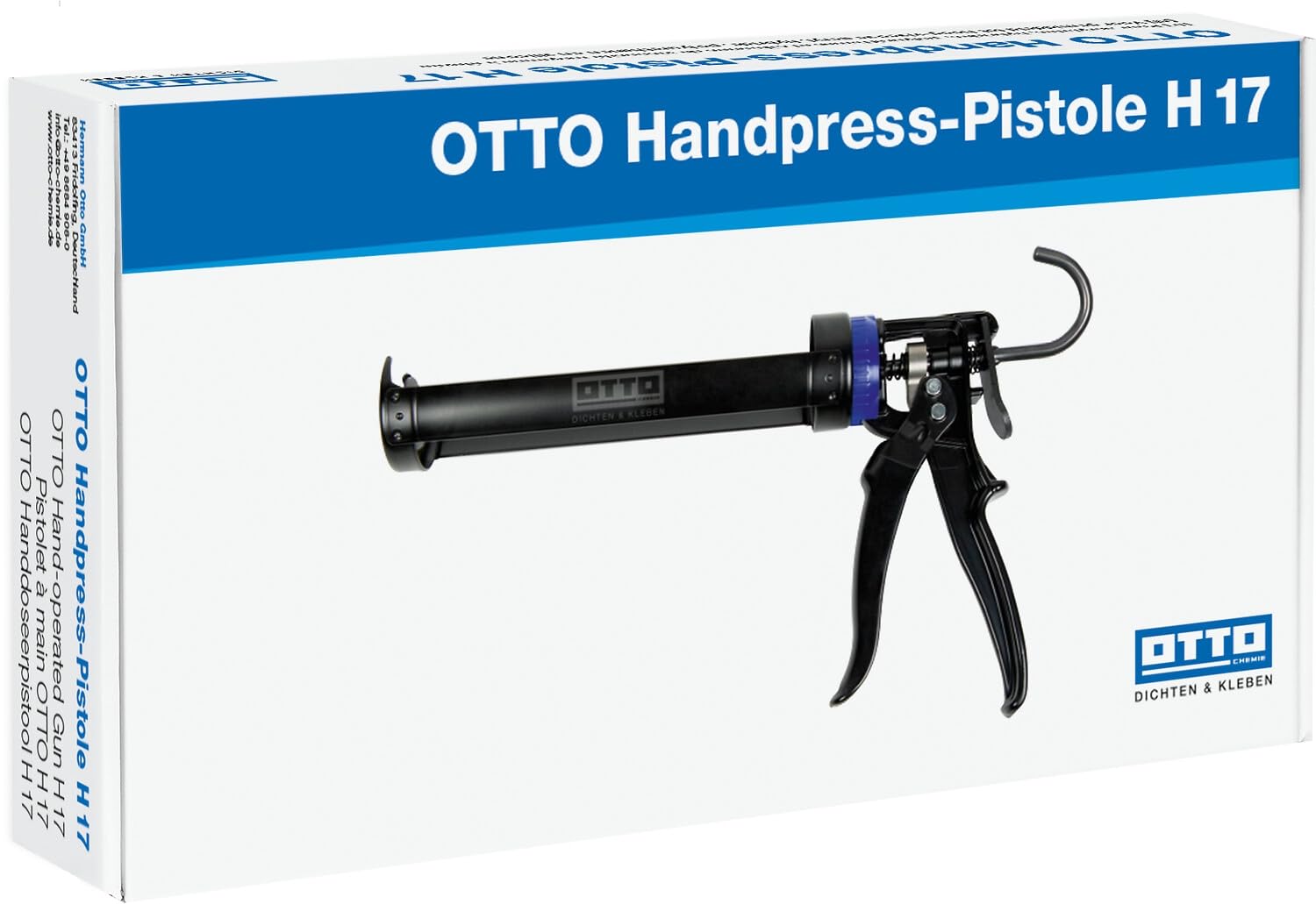 OTTO - Pistola a pressione manuale H 17 cartucce, pistola a cartuccia in silicone