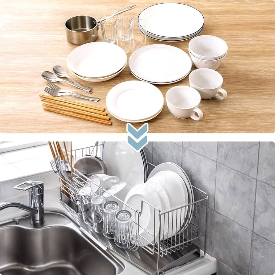 ディノス　水切りラック 水はねも防げるシンク上目隠し水切りラック 通販 - ディノス