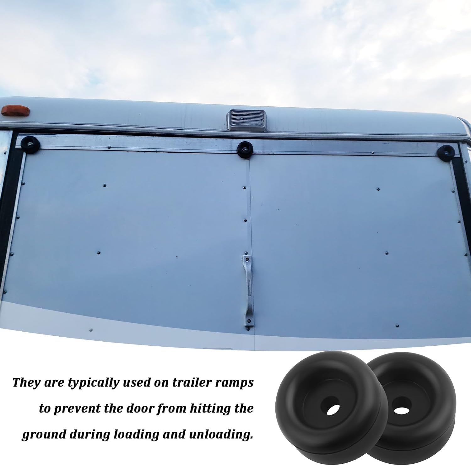 4PCS 2.12 Inch Rubber Bumper Stops Shock-Absorbing,Trailer Ramp Door Rubber Bumpers Pads with 7/16-Inch Screw Hole,Rubbers Bumper Pads for Protecting Truck Cargo Hatch