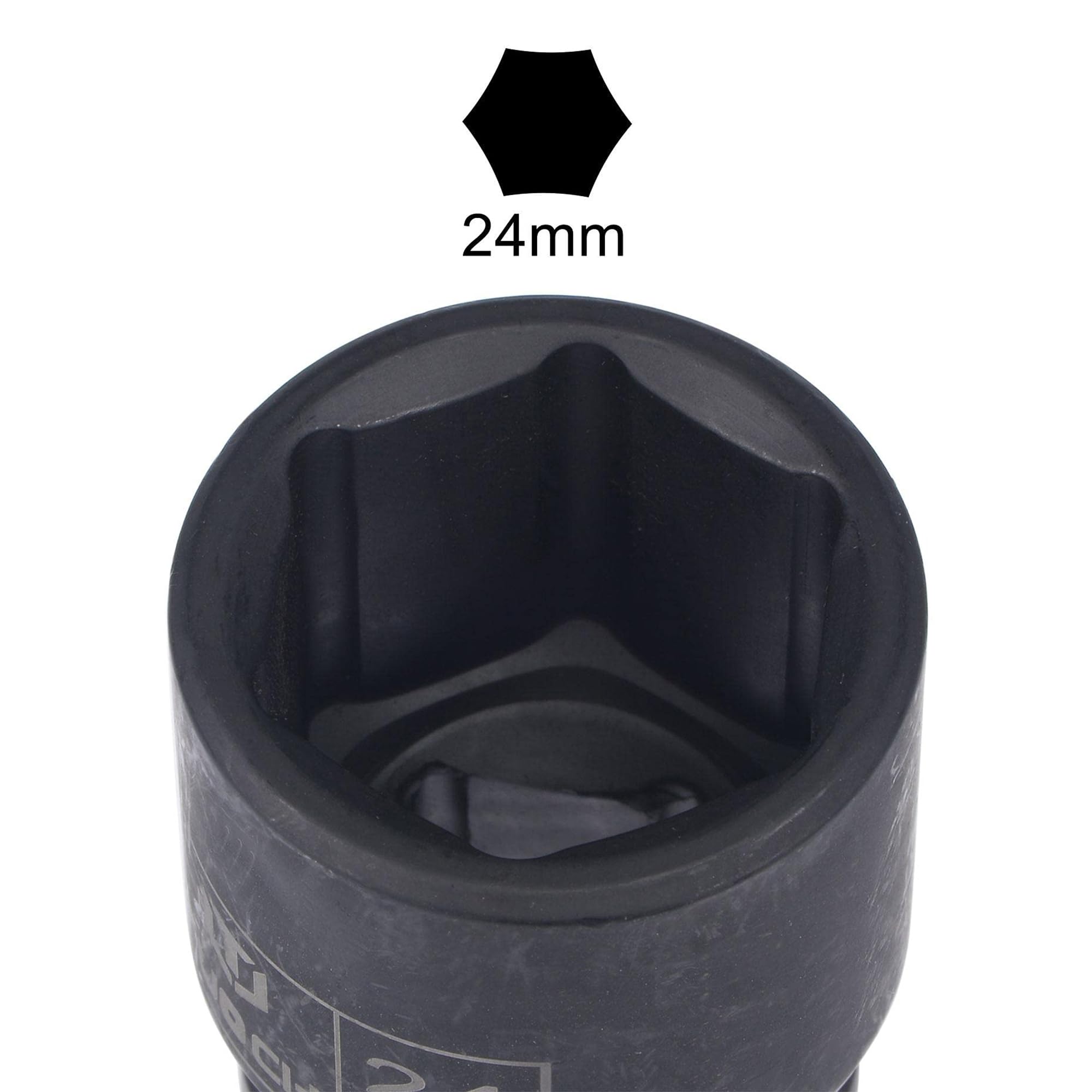 TA-VIGOR 6-Point Impact Socket, 1/2-Inch Drive 24mm Spindle Axle Nut Socket Driver - Image 3