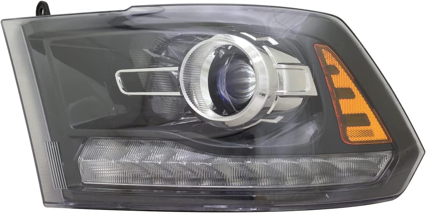 ALLIGATOR AUTO LIGHTS Headlight Replacement For Dodge 2016 2017 2018 Ram 1500, 2500, 3500 CAPA Certified Halogen Headlamp Assembly with LED DRL, Left/Driver Side, CH2502289 / 68324933AD