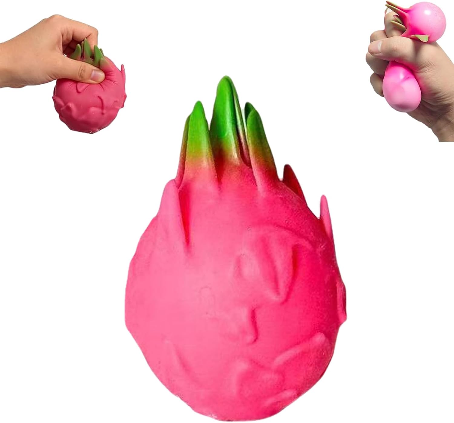 Giant Dragon Fruit Squishy, Slow Rising Jumbo Squishies for Adults, Realistic Fruit Squishy Stress Relief Toy, Sensory Fidget for Anxiety, Unique Desk Decor and Gift (1Pcs)