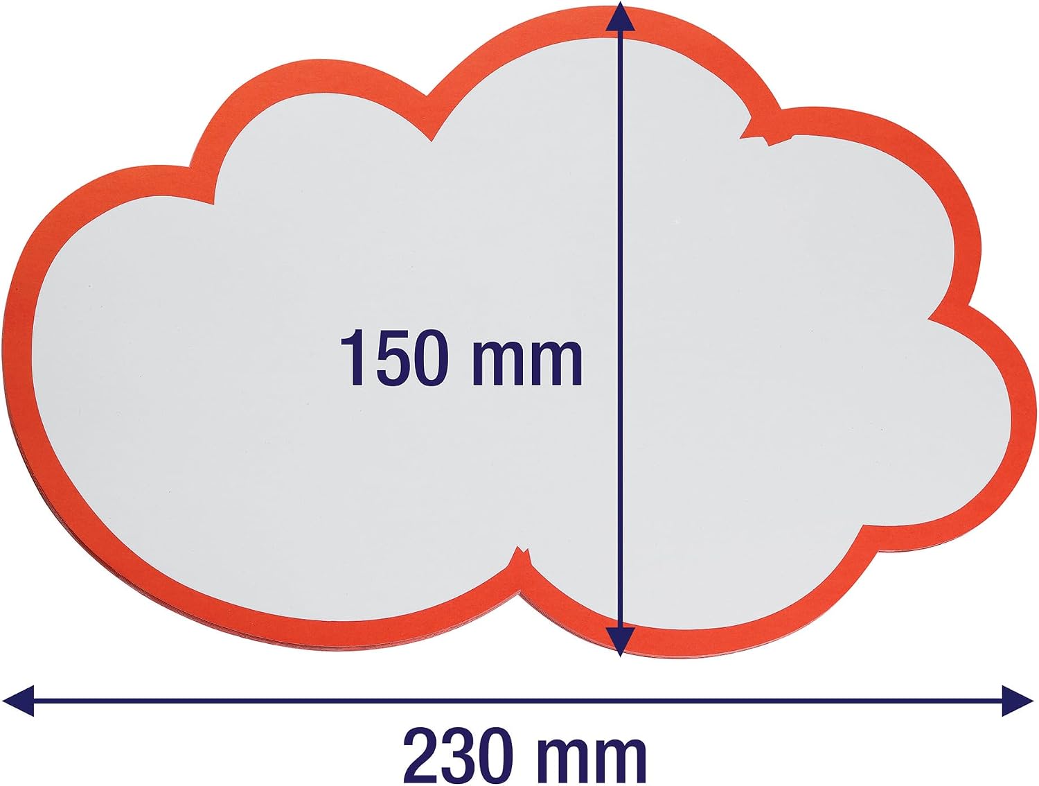 Franken MKS51 Self-Adhesive Presentation Cards in Cloud Design 230 x 150 mm 20 Items White with Red Border