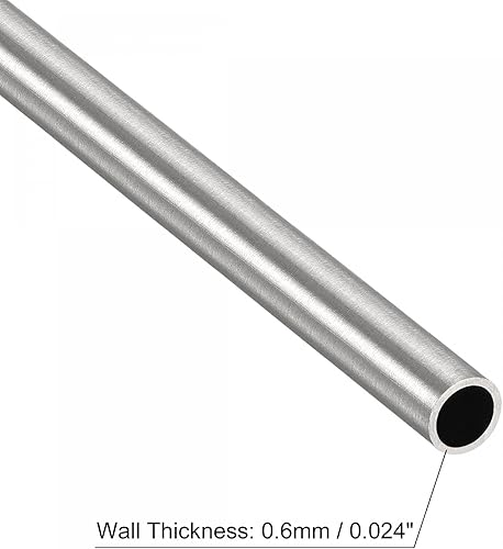 Miniatura 3 de uxcell Tubo redondo de acero inoxidable 304 0.236 in OD 0.024 in espesor de pared 11.811 in longitud 3 piezas
