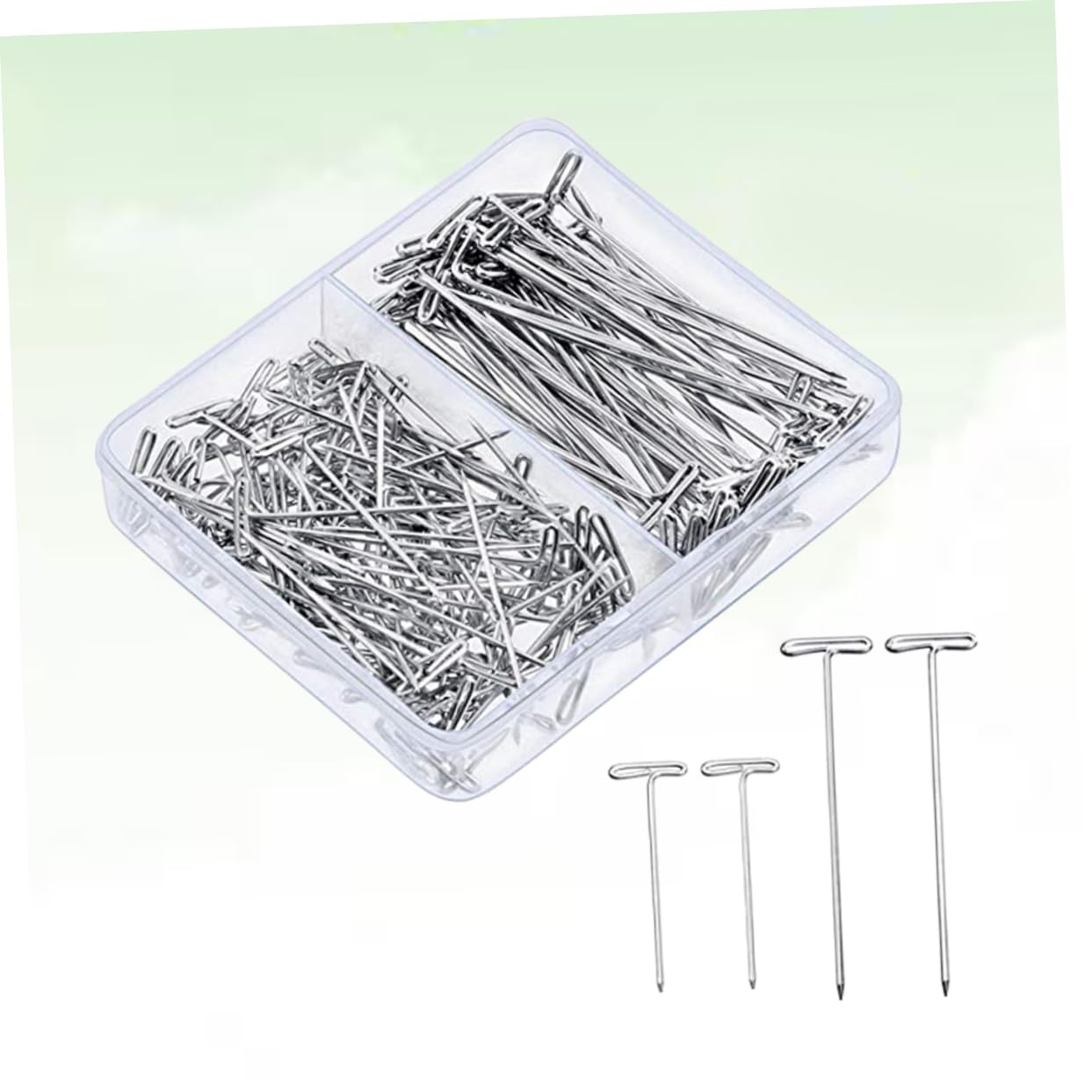 900piezas T- De Metal para Fijar Juego De Alfileres para Modelado y Manualidades Caja De Almacenamiento