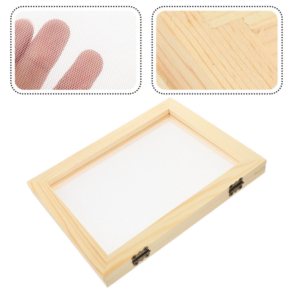 Anneome Cornice in Legno per Carta Fatta Mano DIY Stampo per Lavori Artigianali Telaio per Arti e Mestieri Semplice da Usare e Pulire Materiale Naturale