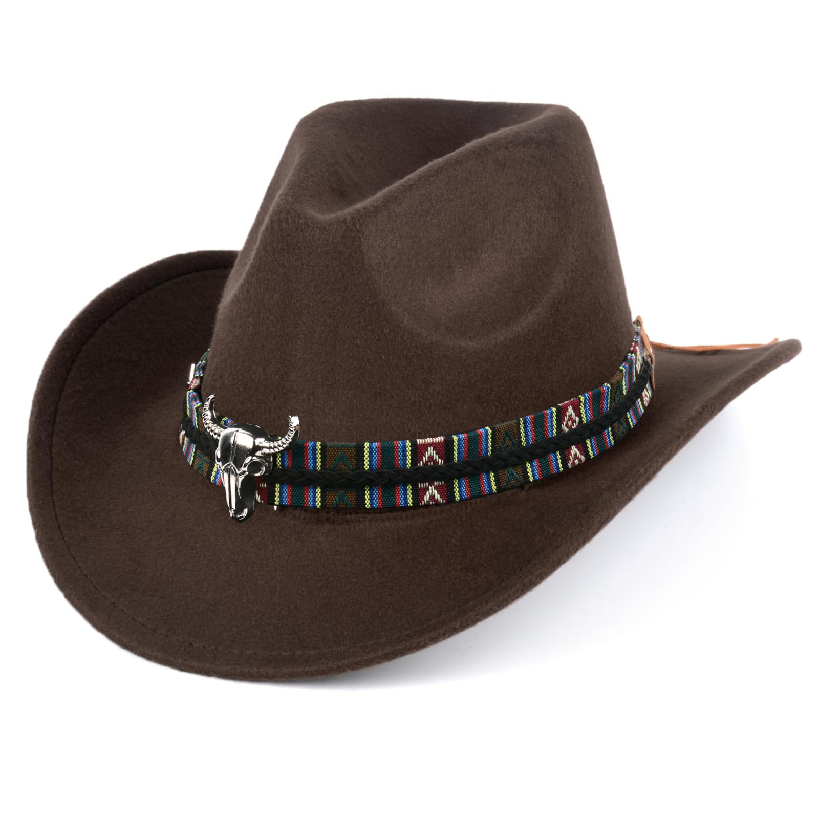 Männer und Frauen Western Cowboy Hüte, Western Hüte sind Feiertagskostüme, Karneval und Mottopartys, Kaffee