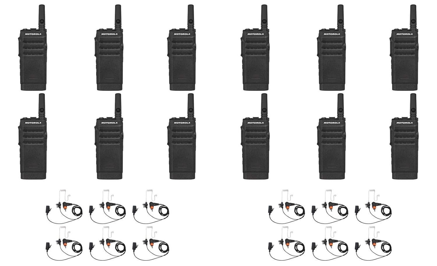 SL300-U-SC-2 UHF 403-470MHz 2 Channel 3 Watt Digital DMR Non-Display Radio with PMLN7156 Earbud 12 Pack