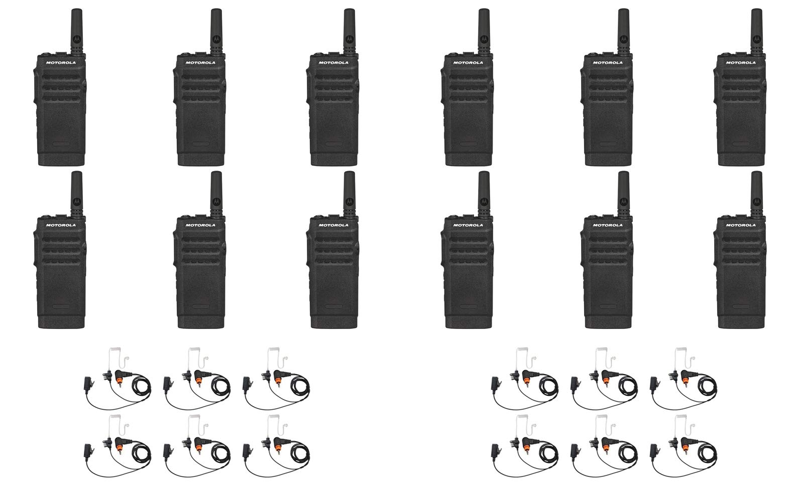 SL300-U-SC-2 UHF 403-470MHz 2 Channel 3 Watt Digital DMR Non-Display Radio with PMLN7156 Earbud 12 Pack