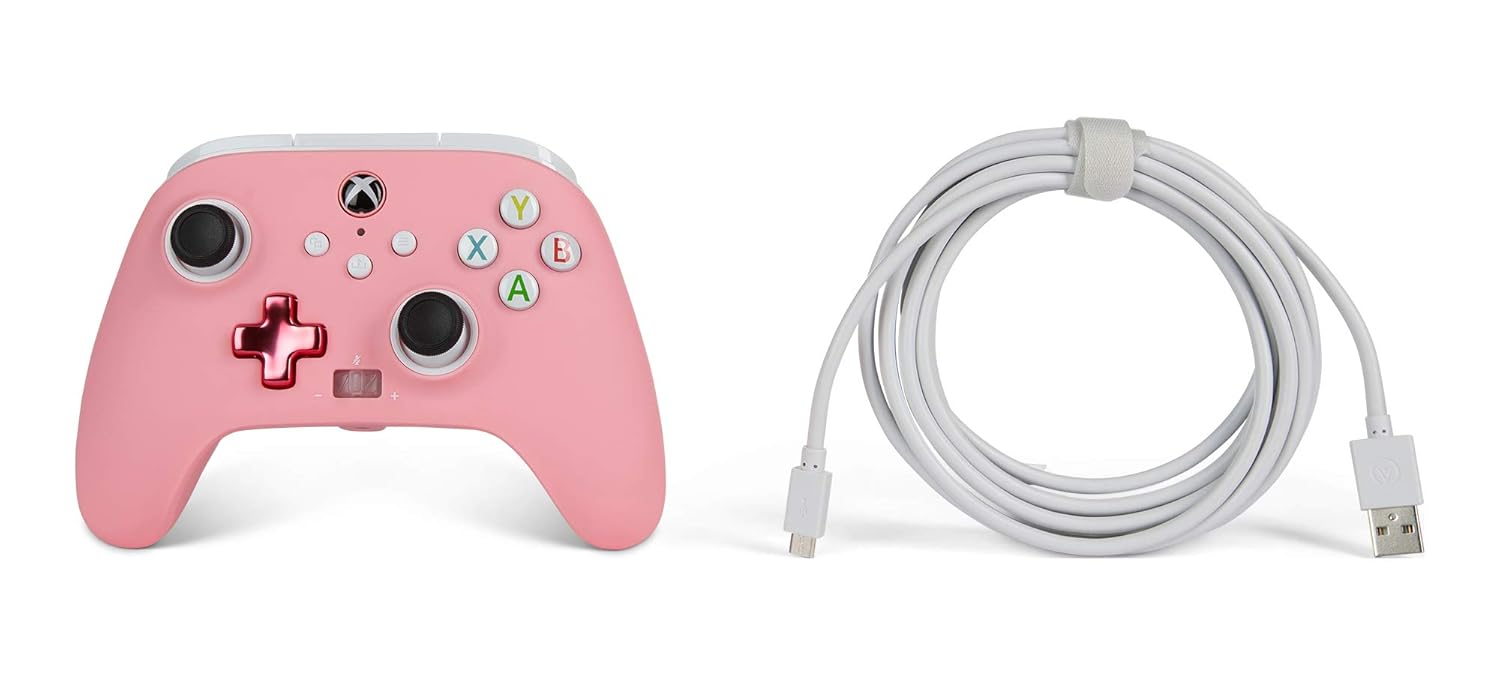 PowerA Enhanced Wired Controller for Xbox - Pink, Gamepad, Wired Video Game Controller, Gaming Controller, Xbox Series X|S, Xbox One - Xbox Series X : Clothing, Shoes & Jewelry