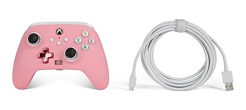 Vista 9 de PowerA Enhanced Wired Controller for Xbox - Pink Gamepad Wired Video Game Controller Gaming Controller Xbox Series XS Xbox One - Xbox Series X