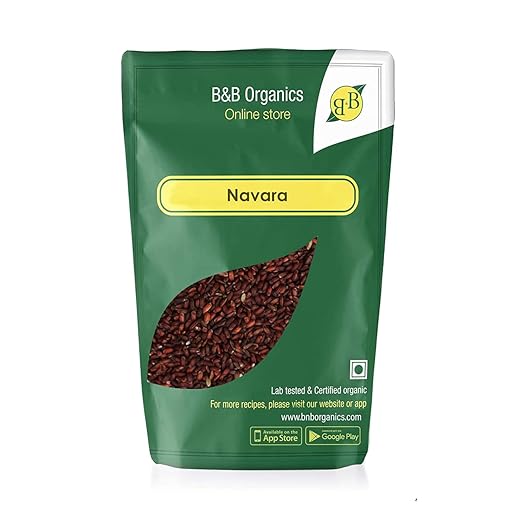 B&B Organics Navara Red Rice (850 g) Njavara Rice | Njavara Red Rice | Kerala Navara Rice | Ayurvedic Herbal Rice | Traditional Red Rice | Red Chawal.