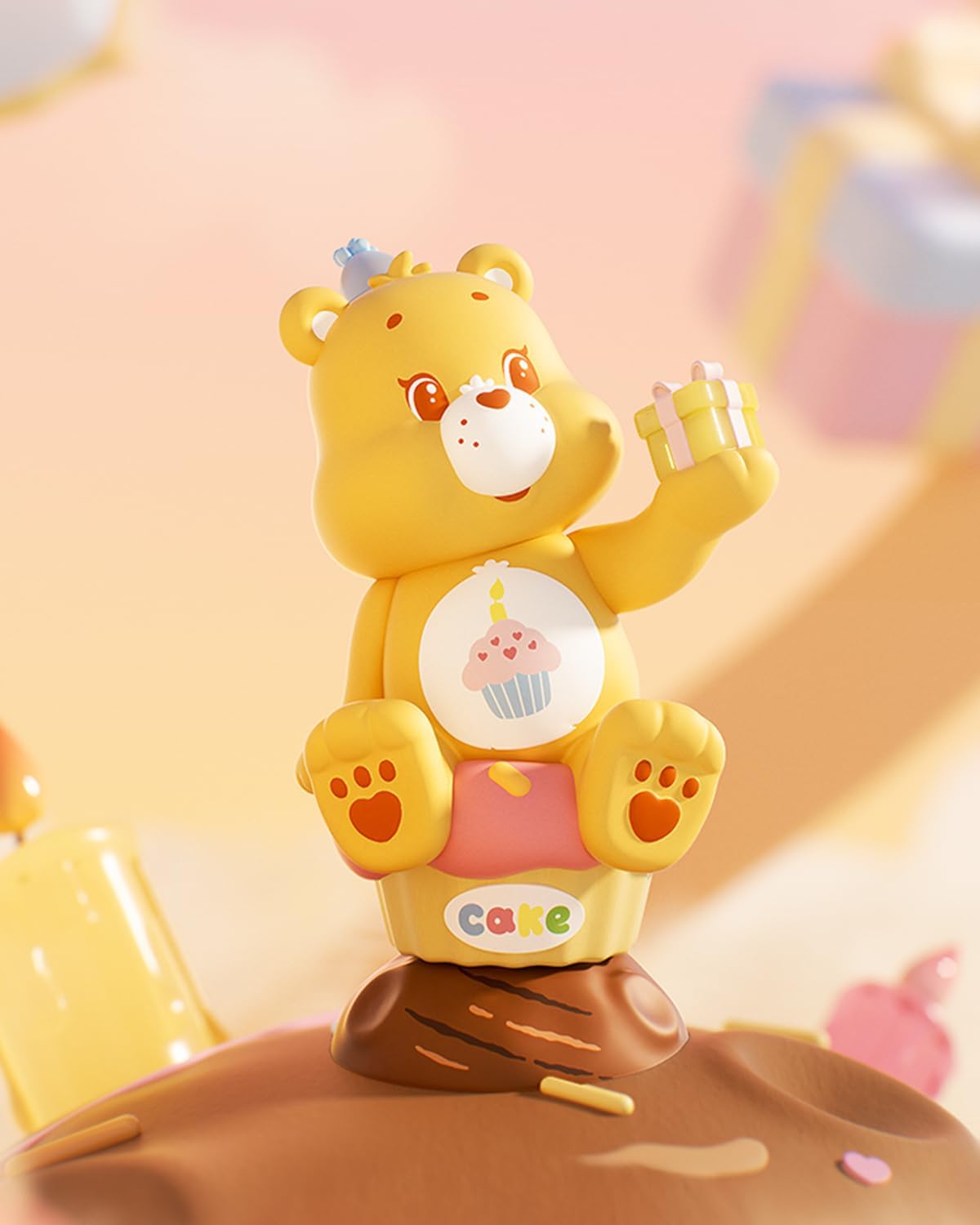 MINISO Care Bears Healing Planet Series Blind Box Soft Vinyl Toy Cute Mystery Animal Figurines, Collectible Surprise Gift Figure Model Random Design for Home Decor Birthday Gifts, Single Box