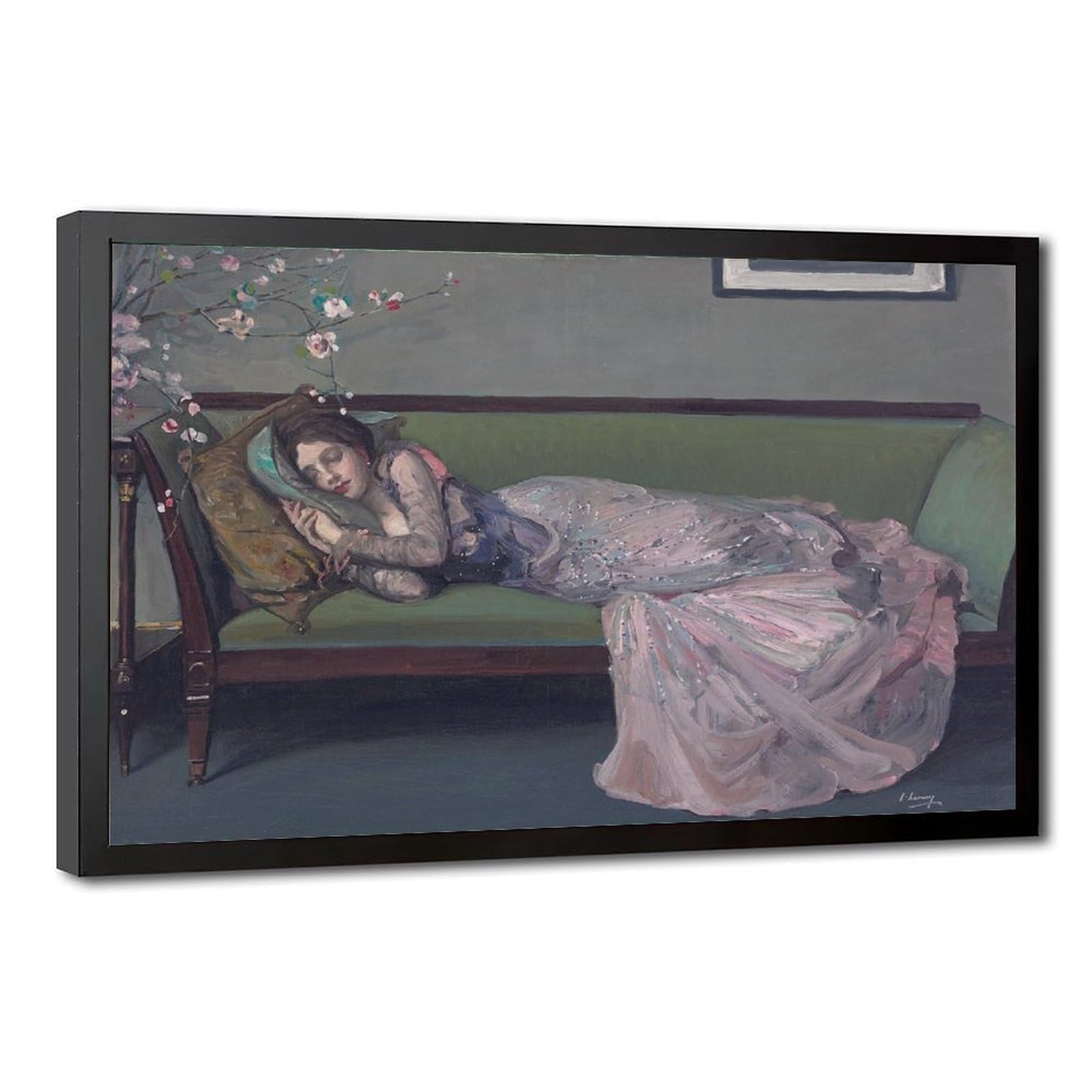 Tableau prete a suspendre John Lavery The Green Sofa pour mur vide sans charme - 8