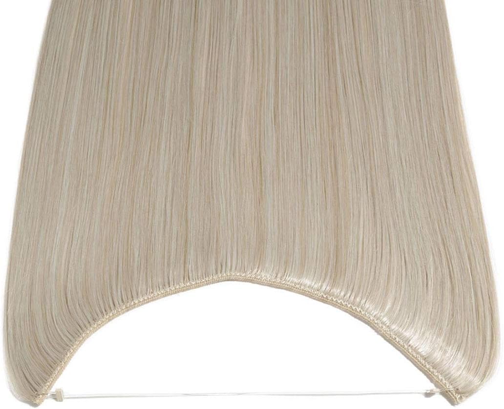 Secret Headband Wire in Natural Hair Extensions Rubber Band Straight Curly Wavy Hairpieces Brown Blonde Ombre for Women 20" Straight - Image 4